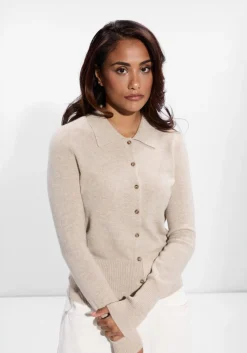 DAMES CLOSED trui cardigan with collar