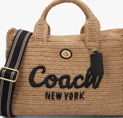 DAMES COACH handtas straw cargo tote