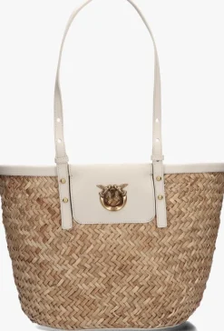 DAMES PINKO shopper love summer basket raffia