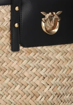 DAMES PINKO shopper love summer basket raffia