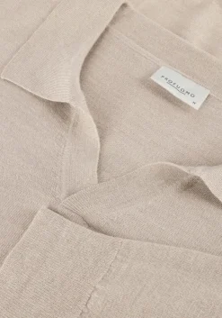 Heren PROFUOMO polo polo open collar ls merino