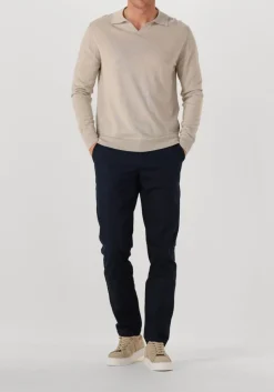 Heren PROFUOMO polo polo open collar ls merino