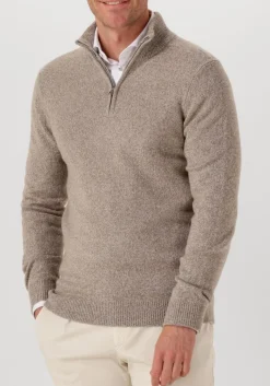 Heren PROFUOMO trui pullover half zip wool blend