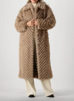 DAMES STAND STUDIO faux fur jas wynther coat