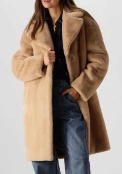 DAMES STAND STUDIO faux fur jas camille cocoon coat