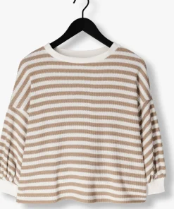 DAMES SUMMUM sweater jersey sweater waffle lurex stripe