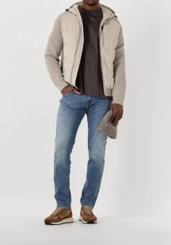 Heren WOOLRICH beige jack matt stretch hybrid