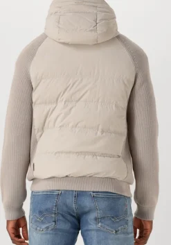 Heren WOOLRICH beige jack matt stretch hybrid