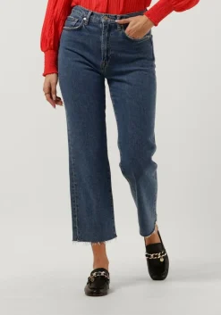DAMES 7 FOR ALL MANKIND e straight leg jeans logan stovepipe blaze with raw cut hem