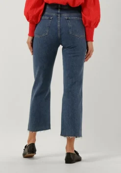 DAMES 7 FOR ALL MANKIND e straight leg jeans logan stovepipe blaze with raw cut hem