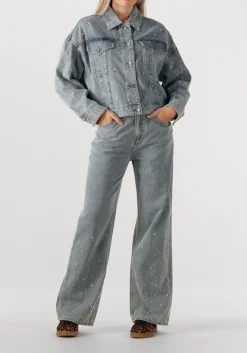 DAMES ALIX THE LABEL e spijkerjas ladies woven embellished denim jacket