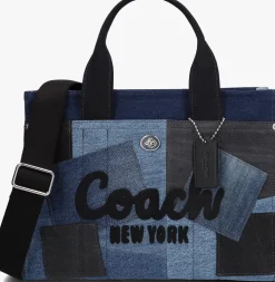 DAMES COACH e handtas patchwork denim cargo tote