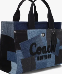 DAMES COACH e handtas patchwork denim cargo tote