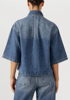 DAMES DANTE6 e blouses daisy rhinestone denim shirt