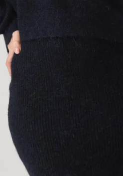 DAMES DANTE6 blauwe maxirok suzy knitted long skirt