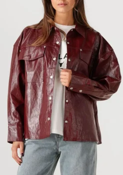 DAMES ALIX THE LABEL blouses faux leather blouse