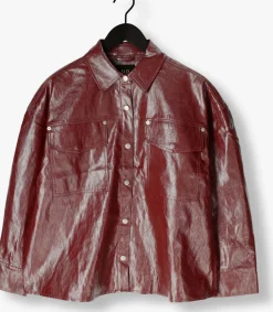 DAMES ALIX THE LABEL blouses faux leather blouse