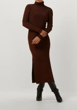 DAMES GESTUZ bronzen midi jurk silvigz ls long dress
