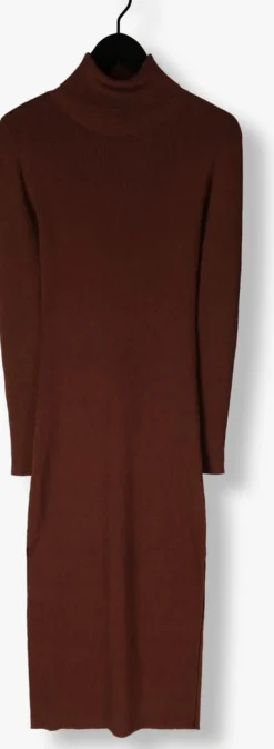 DAMES GESTUZ bronzen midi jurk silvigz ls long dress