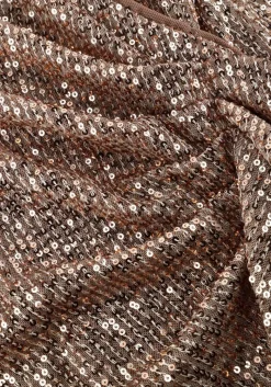 DAMES IBANA bronzen mini jurk davide