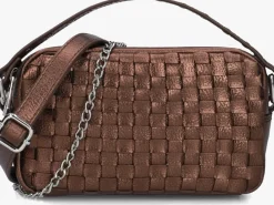 DAMES NÚNOO bronzen núnoo schoudertas lyra metallic