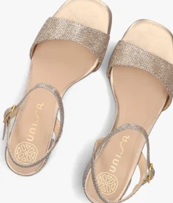 DAMES UNISA bronzen sandalen met hak kirk