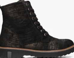 DAMES WALDLAUFER bronzen enkellaarsjes 683801 met print