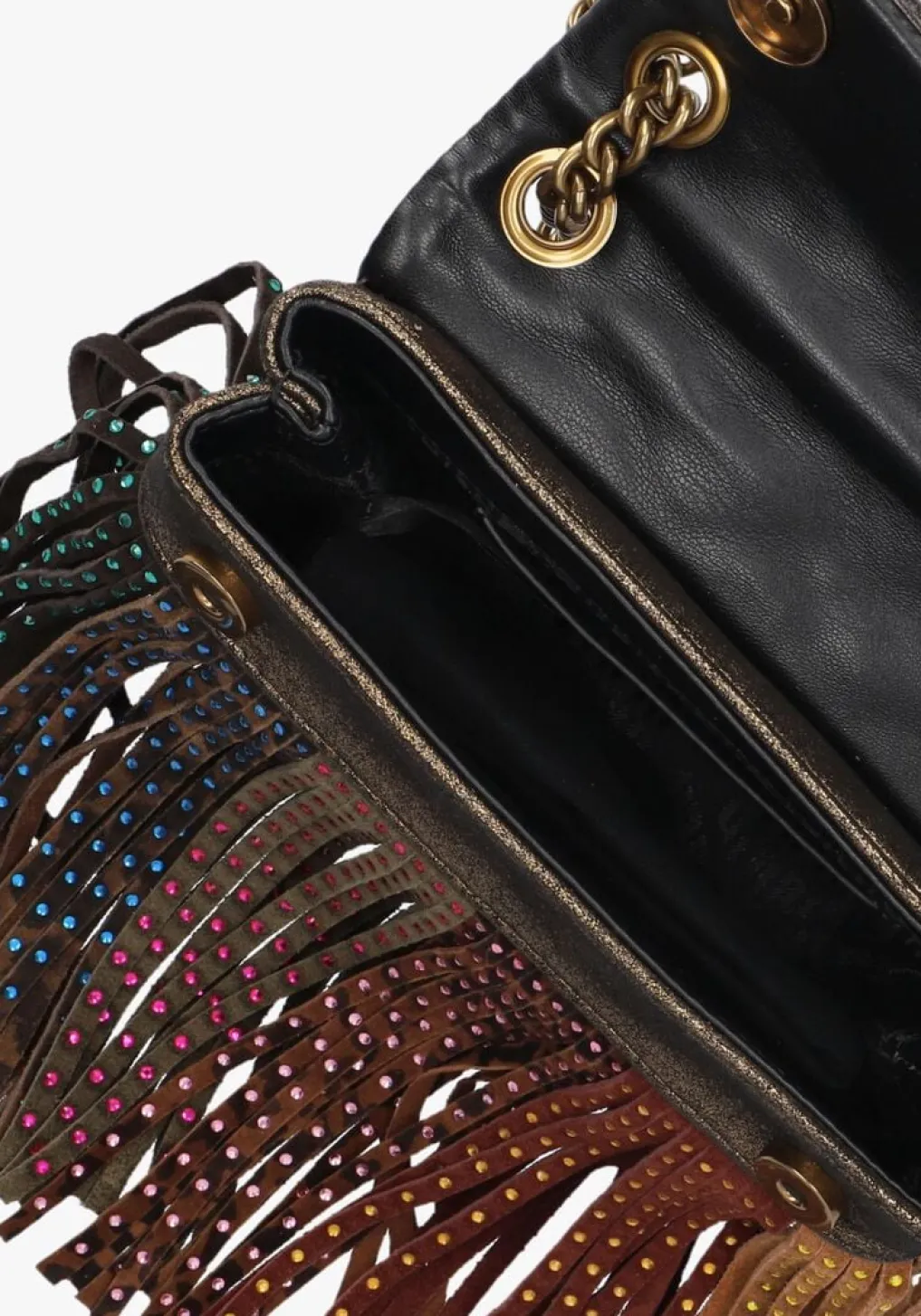 DAMES KURT GEIGER LONDON e schoudertas mini kensington fringe