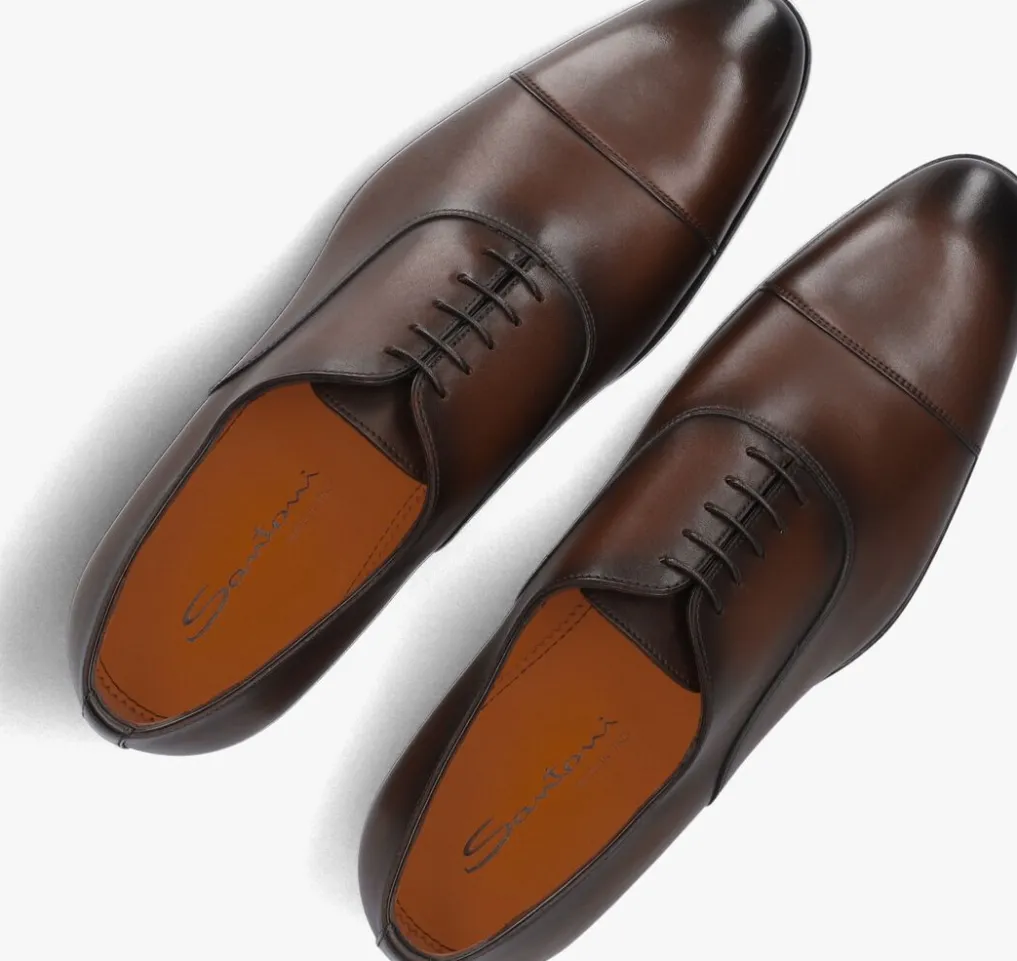 Heren SANTONI e nette schoenen led veterschoen