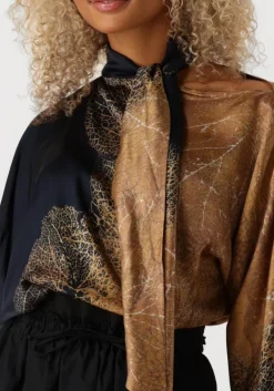 DAMES SUMMUM e blouses bow tie top border print