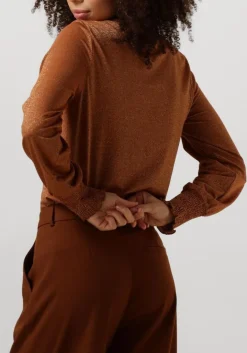 DAMES SUMMUM e top smocked top fine lurex jersey