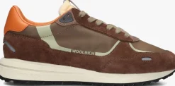 Heren WOOLRICH e lage sneakers retro sneaker man camoscio