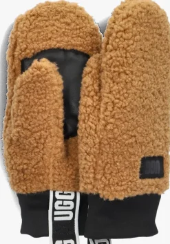 DAMES UGG handschoenen fluff mitten with logo tape