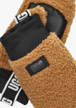 DAMES UGG handschoenen fluff mitten with logo tape