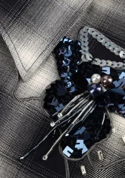 DAMES DANTE6 eason check emballished shirt