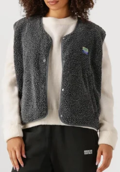 DAMES AMERICAN VINTAGE donkergrijze gilet hoktown