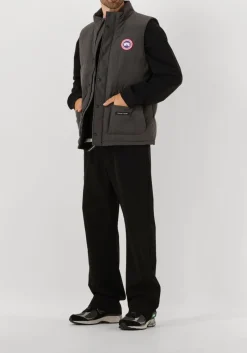 Heren CANADA GOOSE donkergrijze bodywarmer freestyle crew vest 2054m