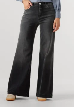 DAMES CLOSED donkergrijze wide jeans glow up