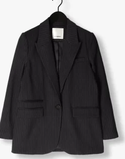 DAMES CO'COUTURE donkergrijze blazer ida pin single oversize blazer