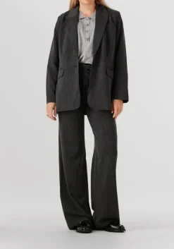 DAMES CO'COUTURE donkergrijze wijde broek susie pull on long pant