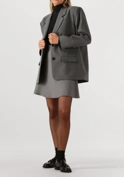 DAMES GESTUZ donkergrijze blazer gzpaula melange oz blazer