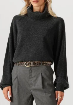 DAMES GESTUZ donkergrijze trui manzigz wool rollneck
