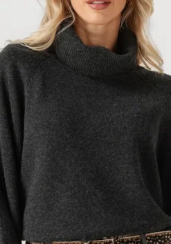 DAMES GESTUZ donkergrijze trui manzigz wool rollneck