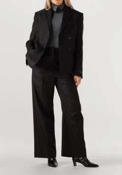 DAMES HERSKIND donkergrijze wijde broek powel wool pants