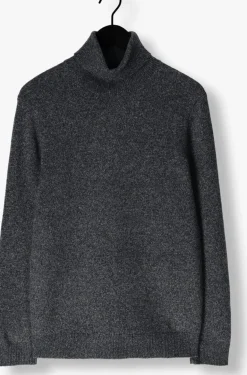Heren PROFUOMO donkergrijze trui pullover roll neck wool blend