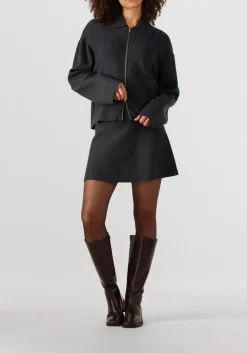DAMES SECOND FEMALE donkergrijze minirok siv knit short skirt