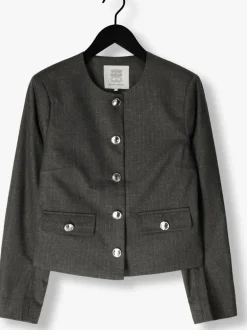 DAMES SECOND FEMALE donkergrijze blazer wake tailored jacket