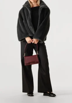 DAMES STUDIO AR donkergrijze faux fur jas mara