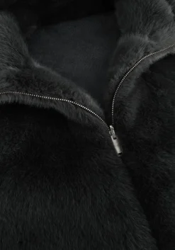 DAMES STUDIO AR donkergrijze faux fur jas mara
