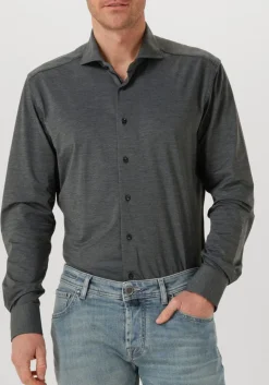 Heren XACUS donkergrijze casual overhemd active 91617 520ml